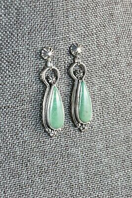 Navajo Turquoise and Sterling Silver Earrings - Verley Betone