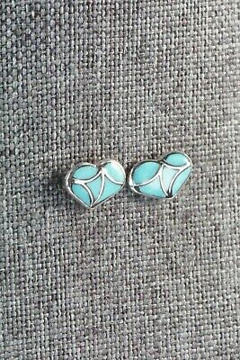 Turquoise & Sterling Silver Earrings - Thurza Leekya