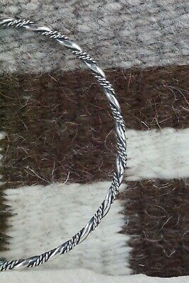 Navajo Sterling Silver Bangle - Elaine Tahe