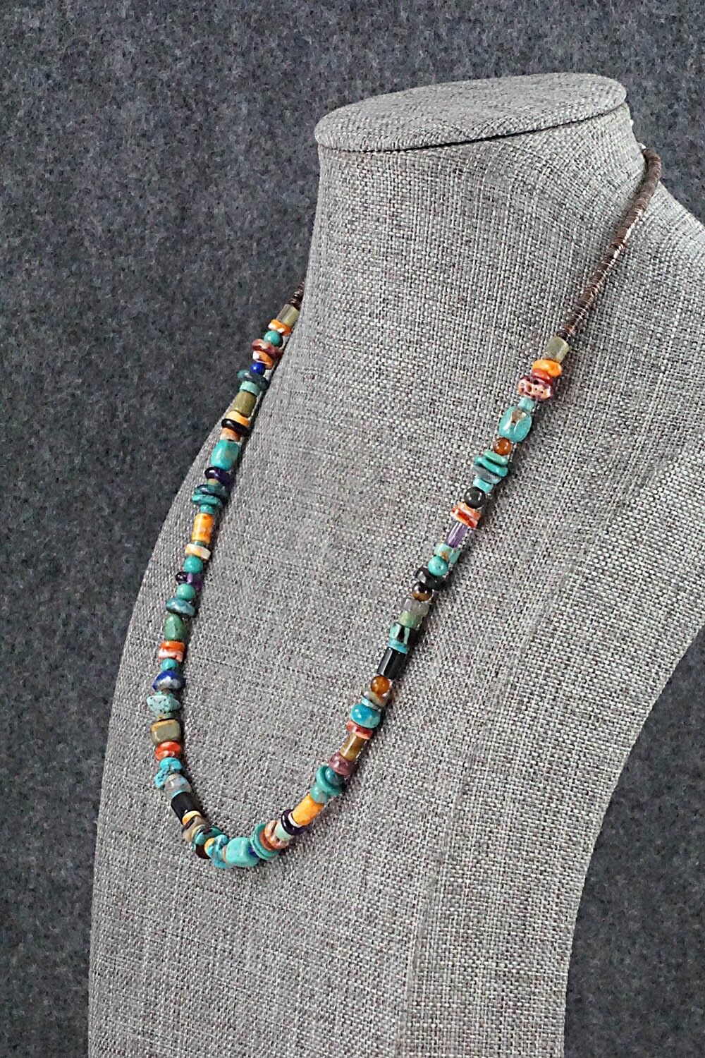 Multi Stone and Sterling Silver Necklace - Helen Tsosie