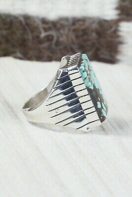 Navajo Turquoise and Sterling Silver Ring - Ray Jack - Size 9.75