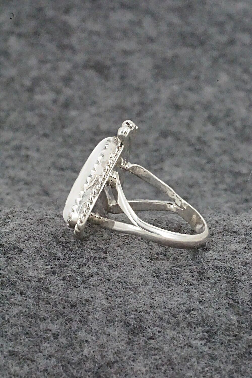 White Buffalo & Sterling Silver Ring - Judy Largo - Size 5.5