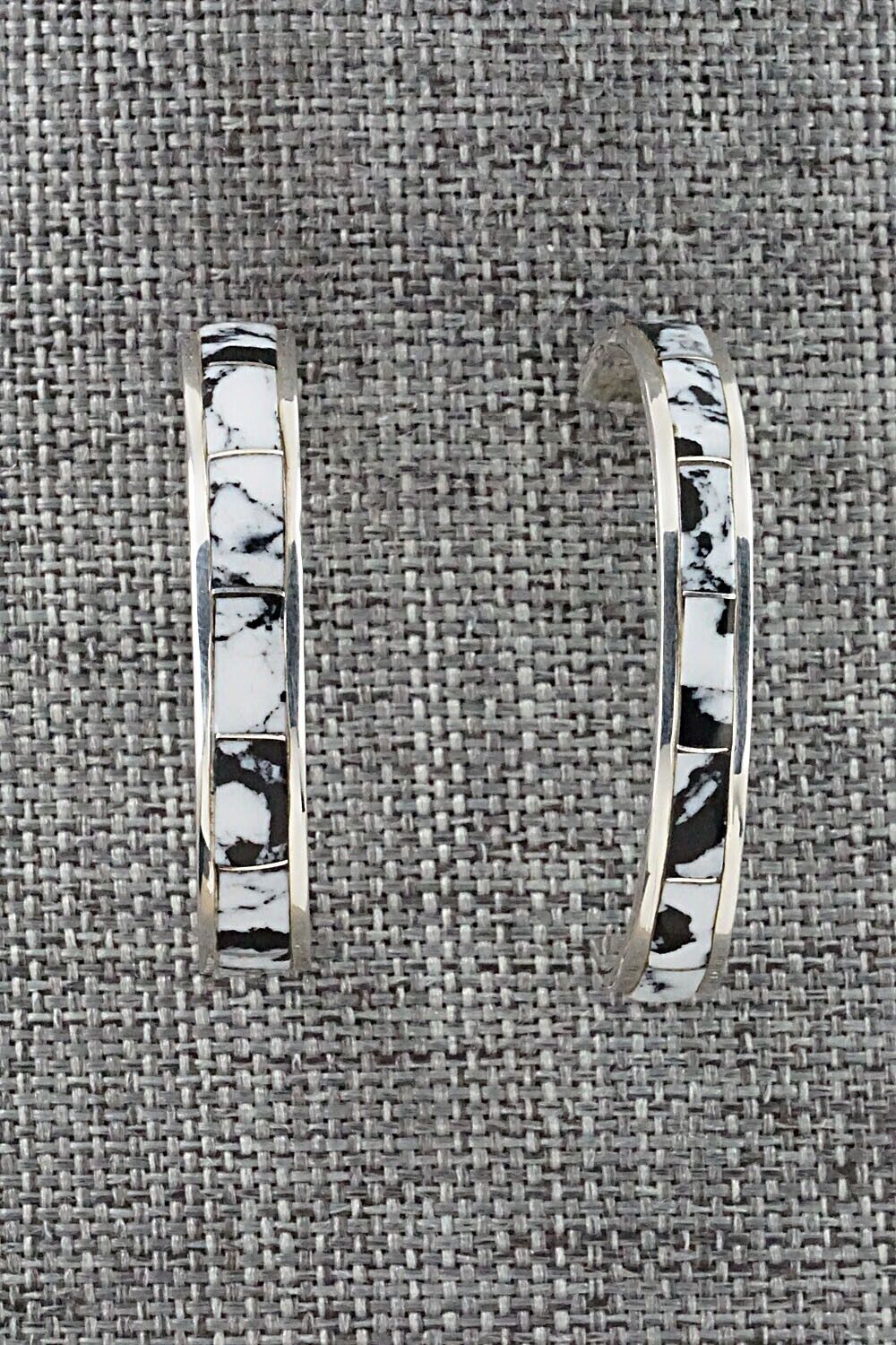 White Buffalo & Sterling Silver Earrings - Claresse Kylestewa