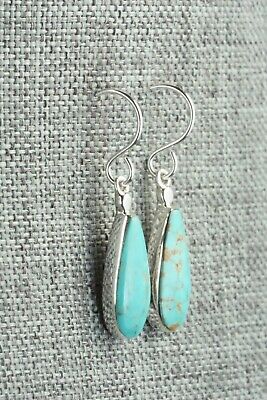Turquoise & Sterling Silver Earrings - Kenneth Bitsie