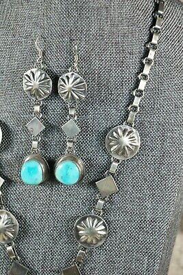 Navajo Turquoise and Sterling Silver Necklace - Sheila Tso - High Lonesome Trading