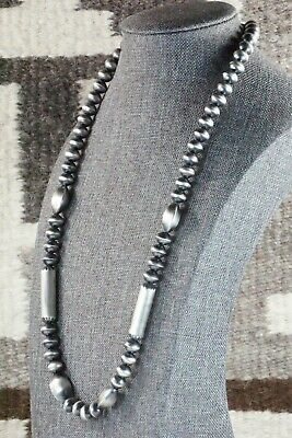 Sterling Silver Navajo Pearl Necklace - Presley Haley
