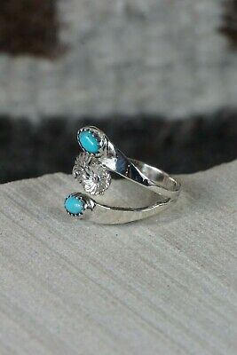 Navajo Turquoise and Sterling Silver Ring - Roger Pino - Size 7