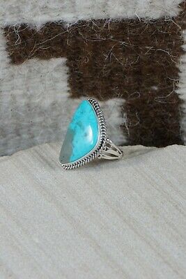 Navajo Turquoise and Sterling Silver Ring - Tom Dinetso - Size 5.75