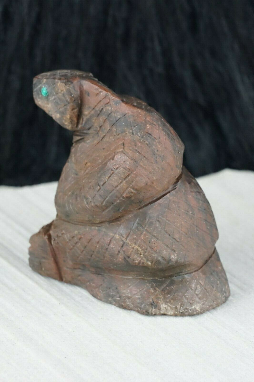 Snake Zuni Fetish Carving - Kent Banteah - High Lonesome Trading