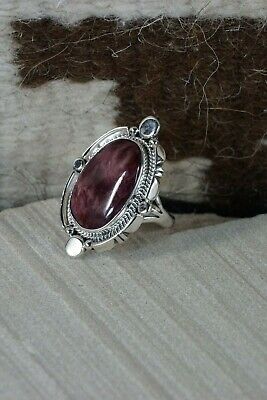 Navajo Spiny Oyster & Sterling Silver Ring - Daniel Benally - Size 7 - High Lonesome Trading