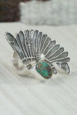 Turquoise & Sterling Silver Ring - Delbert Arviso - 10.5