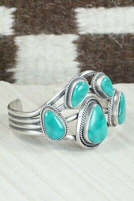 Turquoise & Sterling Silver Bracelet - Raymond Delgarito