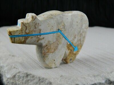 Bear Zuni Fetish Carving- Bernard Laiwakete - High Lonesome Trading