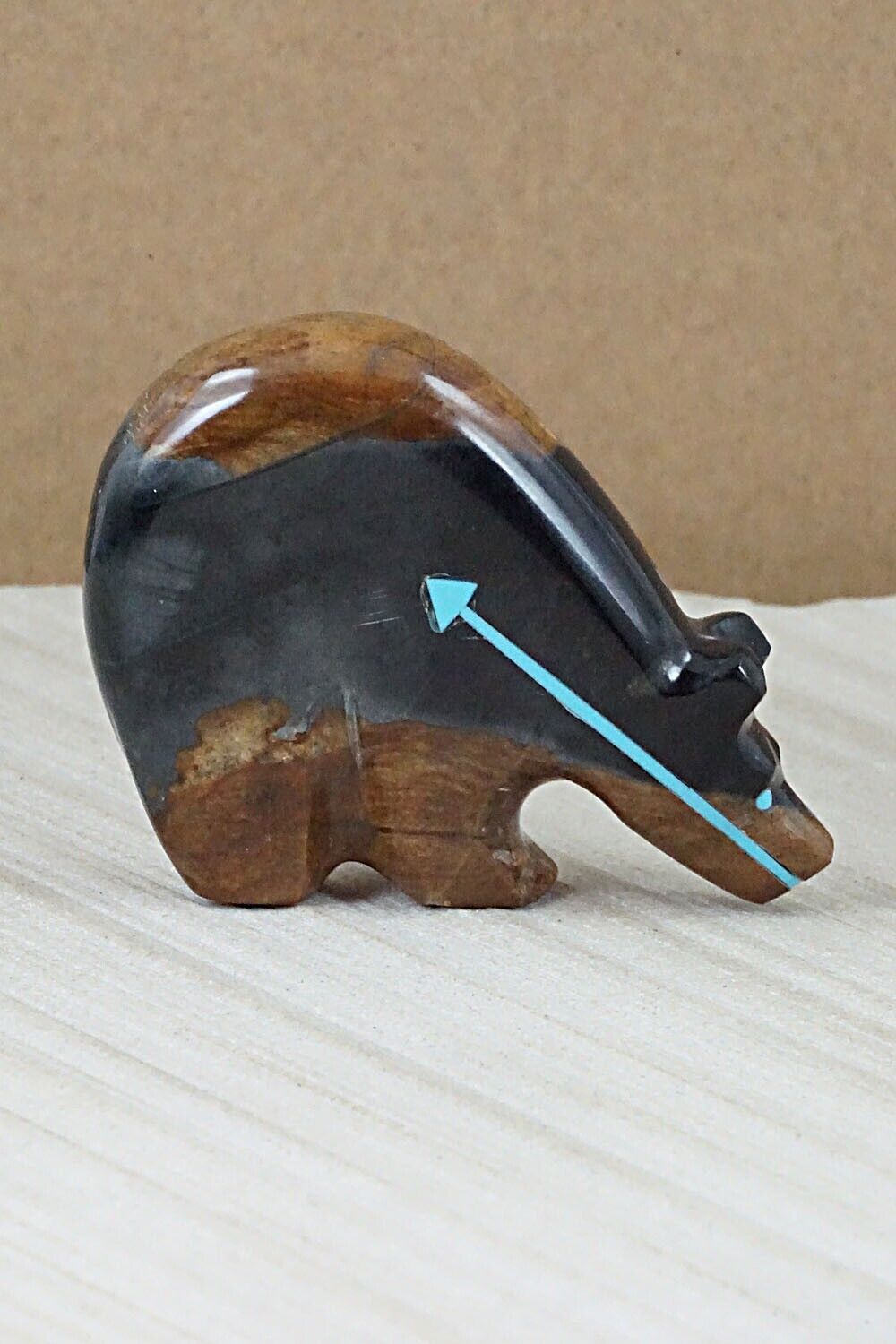 Bear Zuni Fetish Carving - Rodney Laiwakete