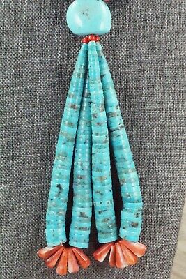 Turquoise & Spiny Oyster Necklace - Lupe Lovato