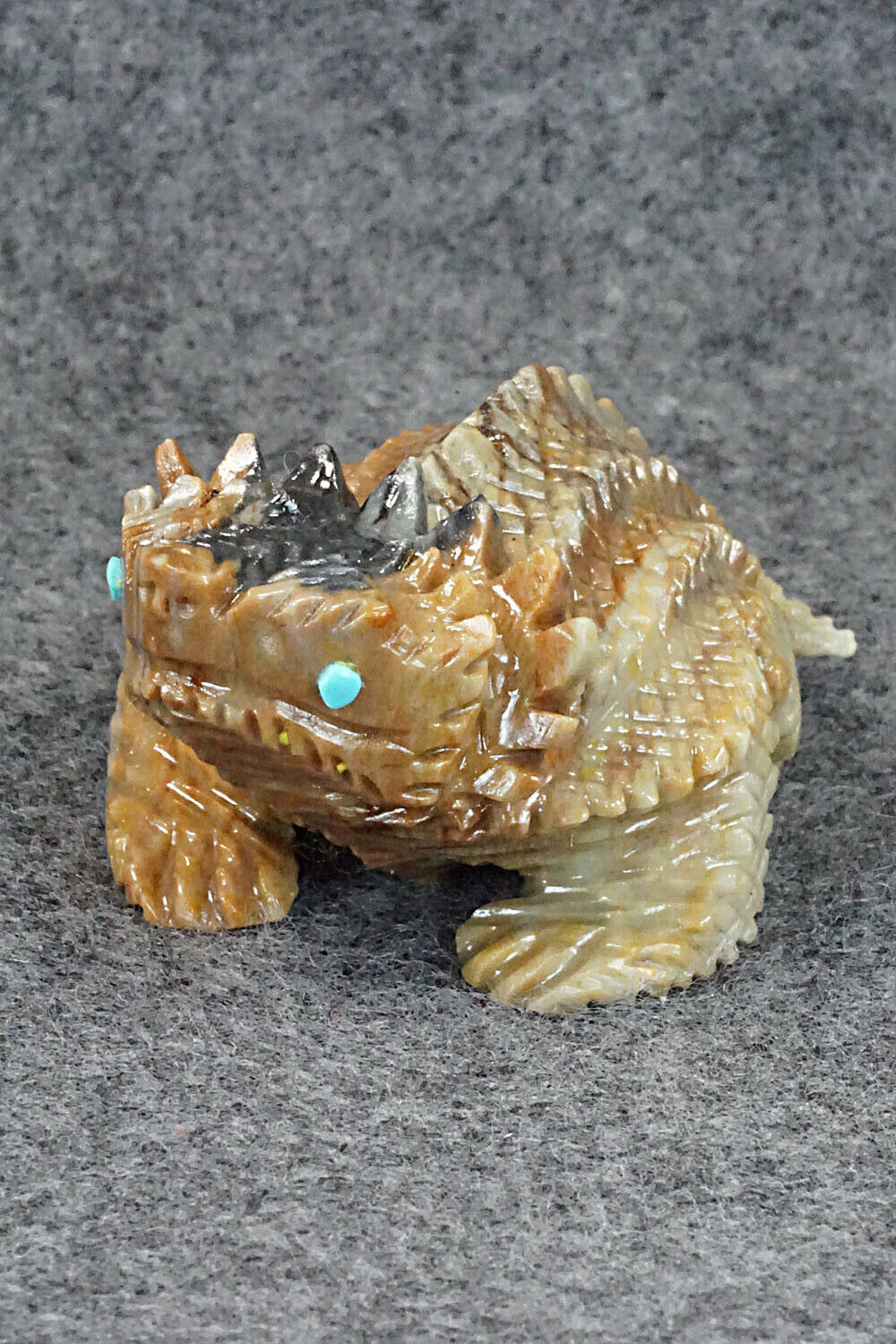 Horned Toad Zuni Fetish Carving - Alvin Haloo