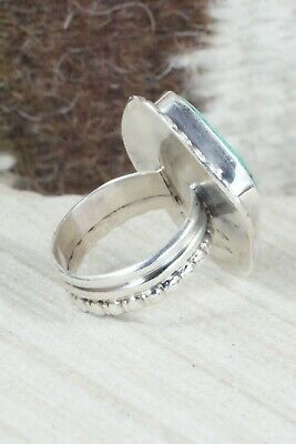 Turquoise & Sterling Silver Ring - Cris Nez - Size 7.75