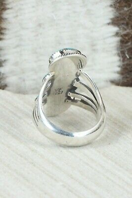 Turquoise & Sterling Silver Ring - Sheena Jack - Size 8