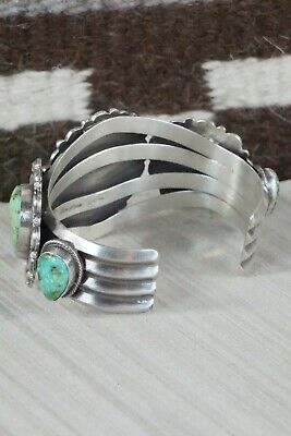 Navajo Turquoise & Sterling Silver Bracelet - Tom Lewis