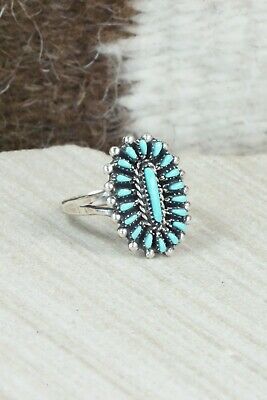 Turquoise & Sterling Silver Ring - Noretta Brown - Size 5.75