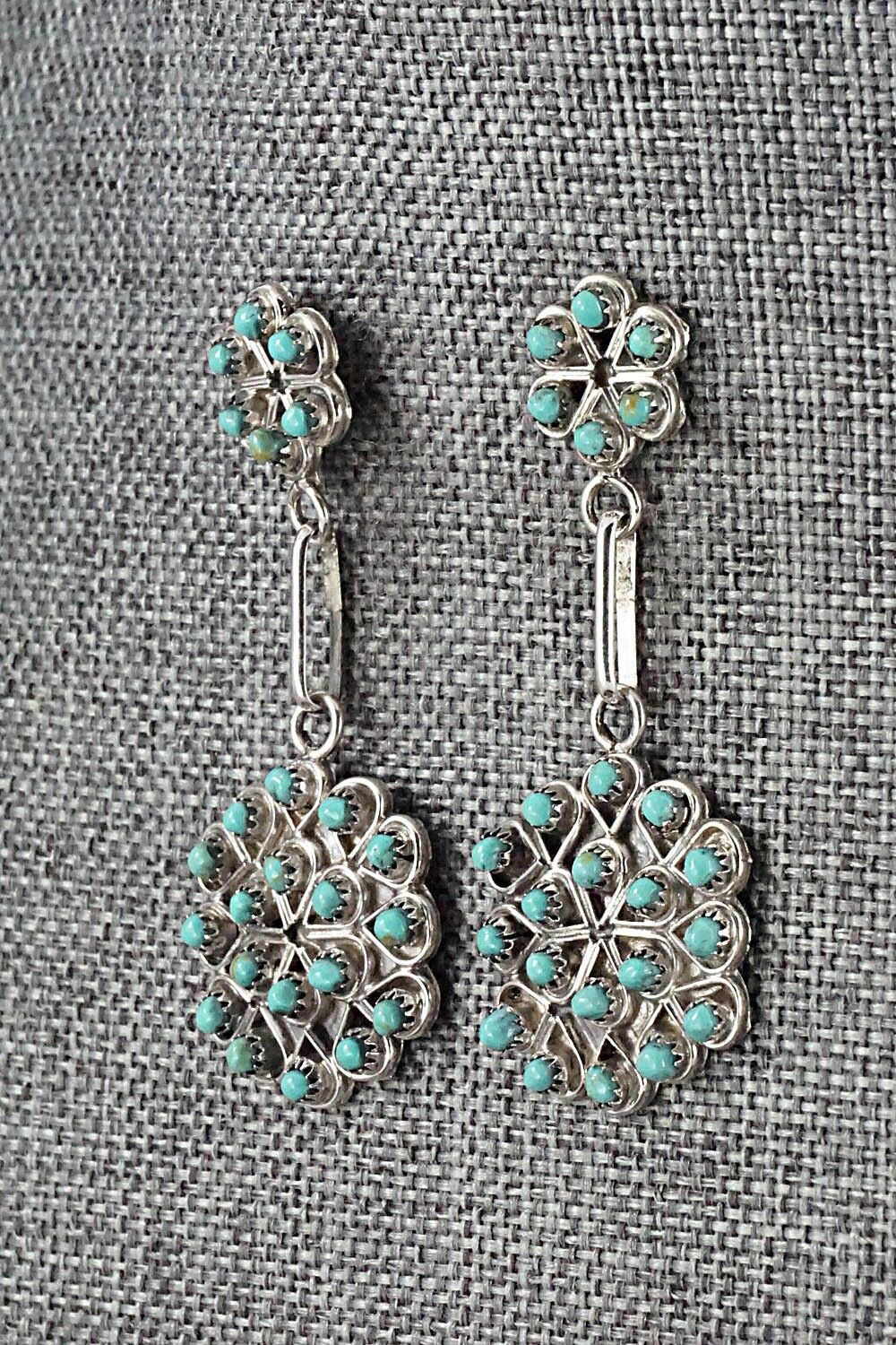 Turquoise & Sterling Silver Earrings - Jesse Johnson