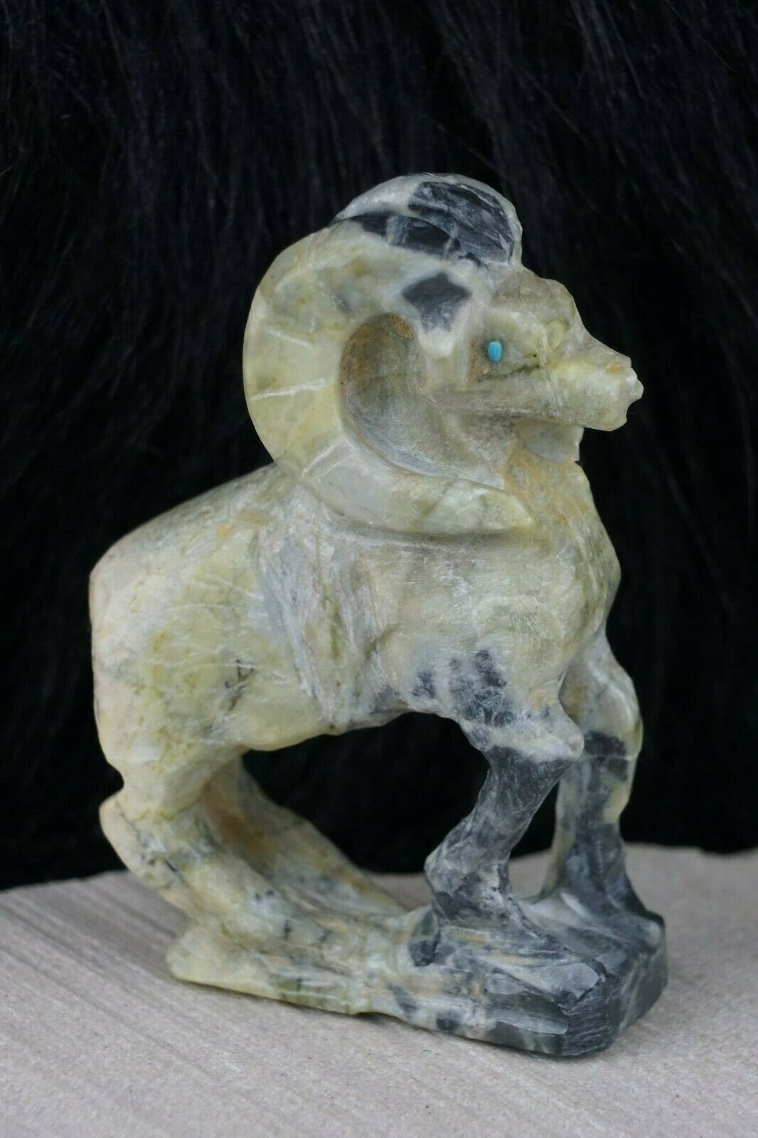 Ram Zuni Fetish Carving - Jerrold Lahaleon - High Lonesome Trading