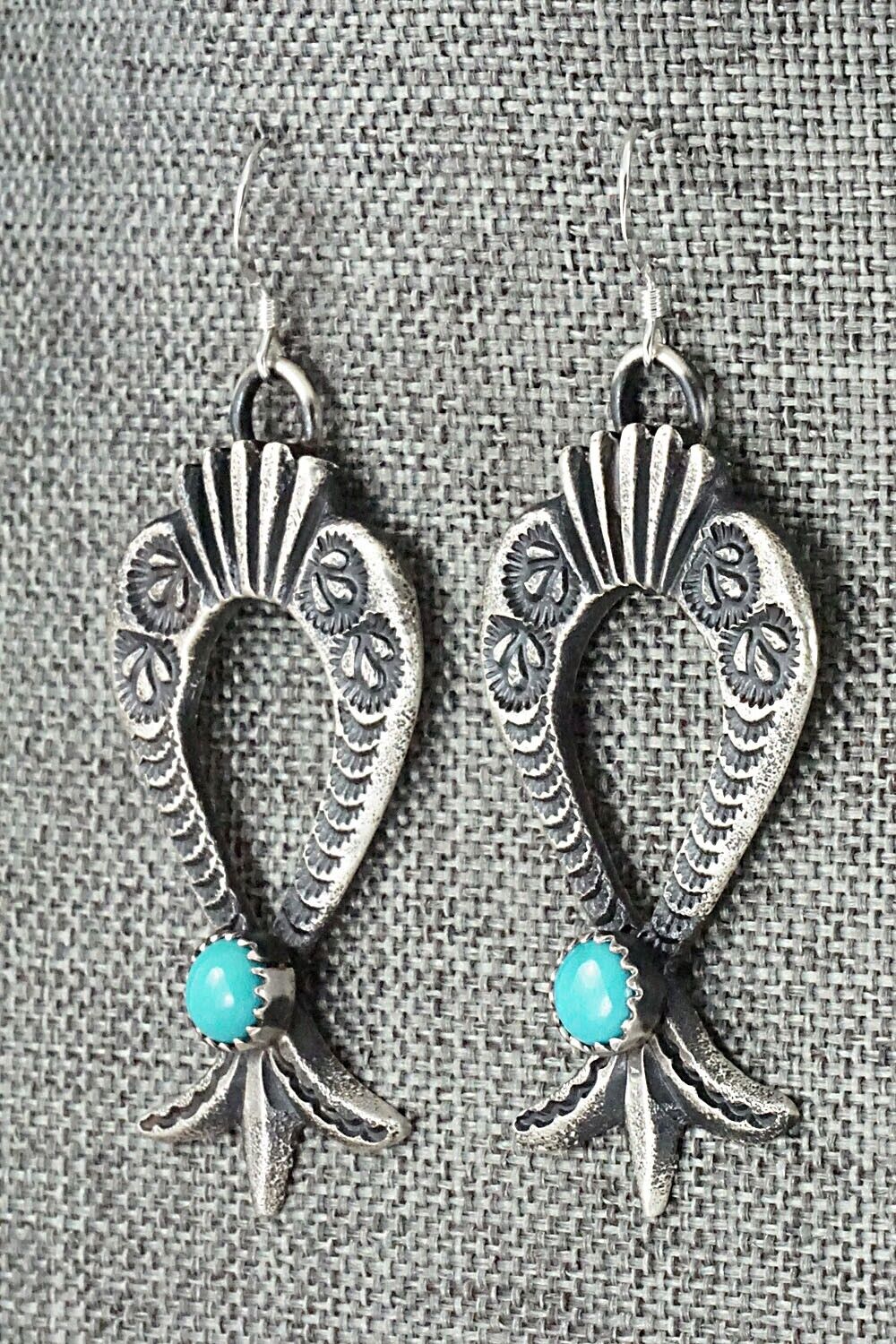 Turquoise & Sterling Silver Earrings - Linberg Billah