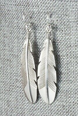 Sterling Silver Feather Earrings - Joe Mace