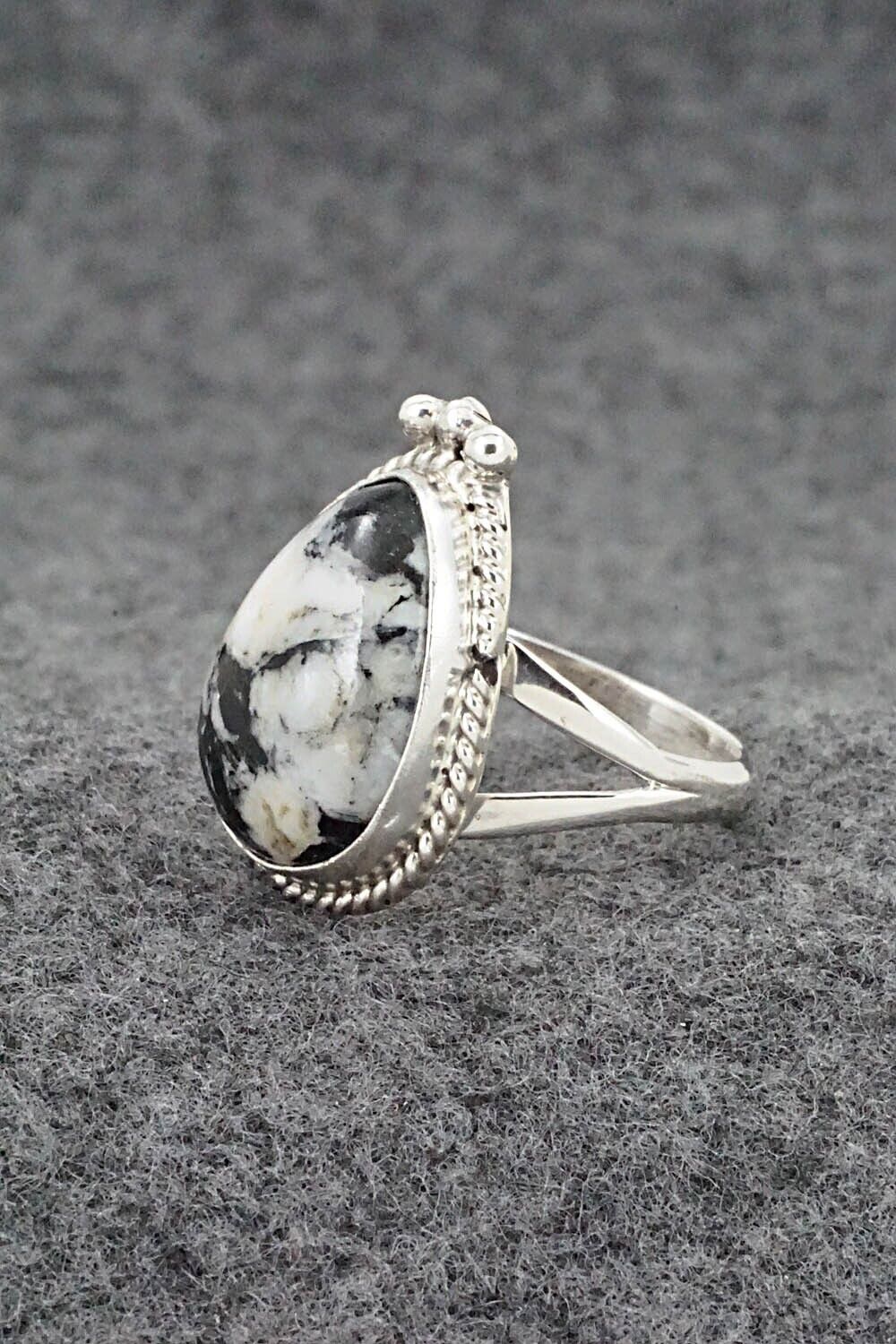 White Buffalo & Sterling Silver Ring - Benjamin Martinez - Size 8