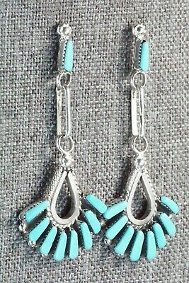Turquoise & Sterling Silver Earrings - Carlene Hattie