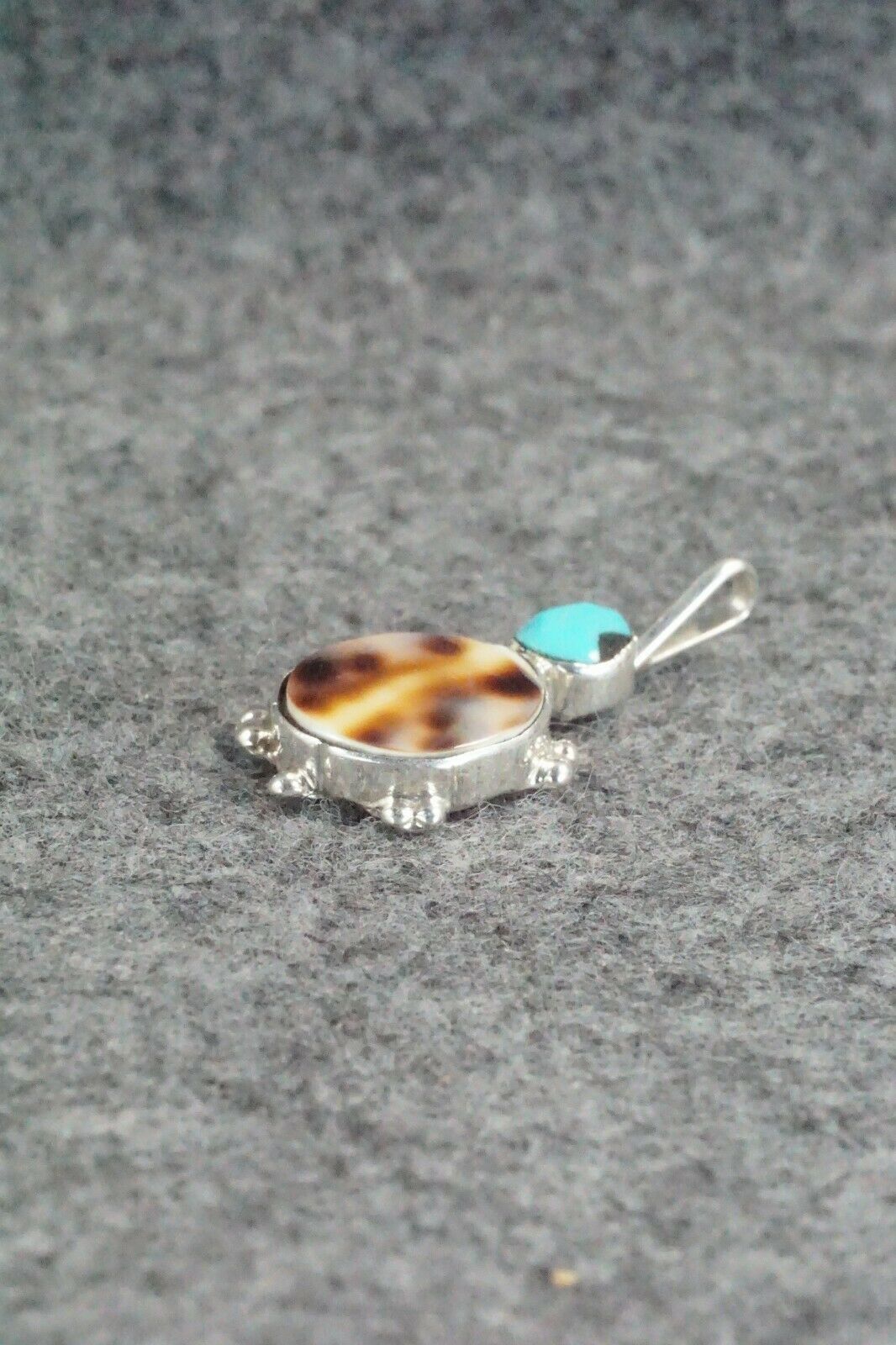 Zuni Turquoise & Sterling Silver Pendant - Kathryn Qualo