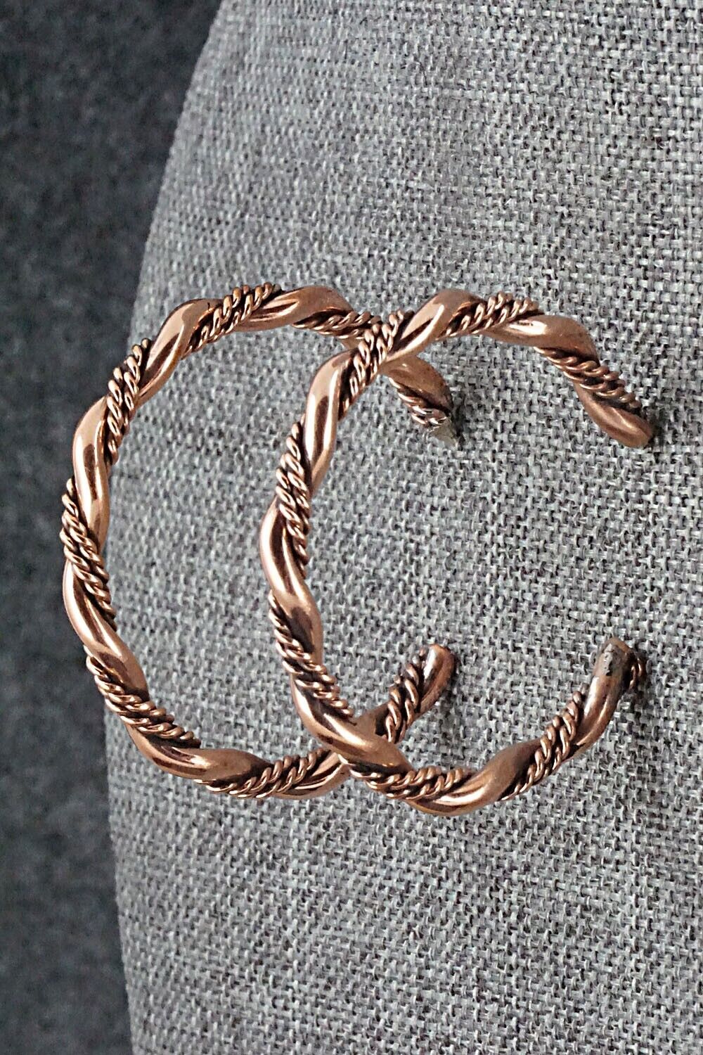 Copper Hoop Earrings - Elaine Tahe