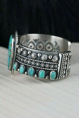 Navajo Turquoise & Sterling Silver Bracelet - Myron Etsitty