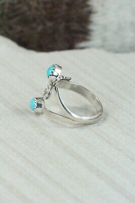 Turquoise and Sterling Silver Ring - Harris Largo - Size 6