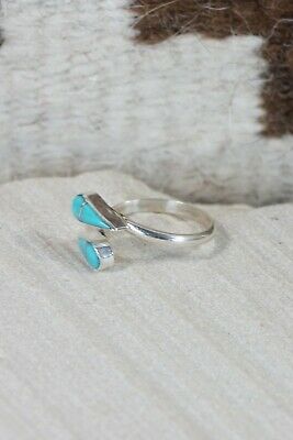 Zuni Turquoise and Sterling Silver Ring - Velda Nastacio - Size 7.25
