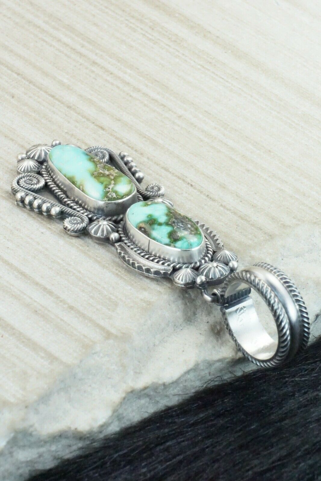 Turquoise & Sterling Silver Pendant - Michael Calladitto