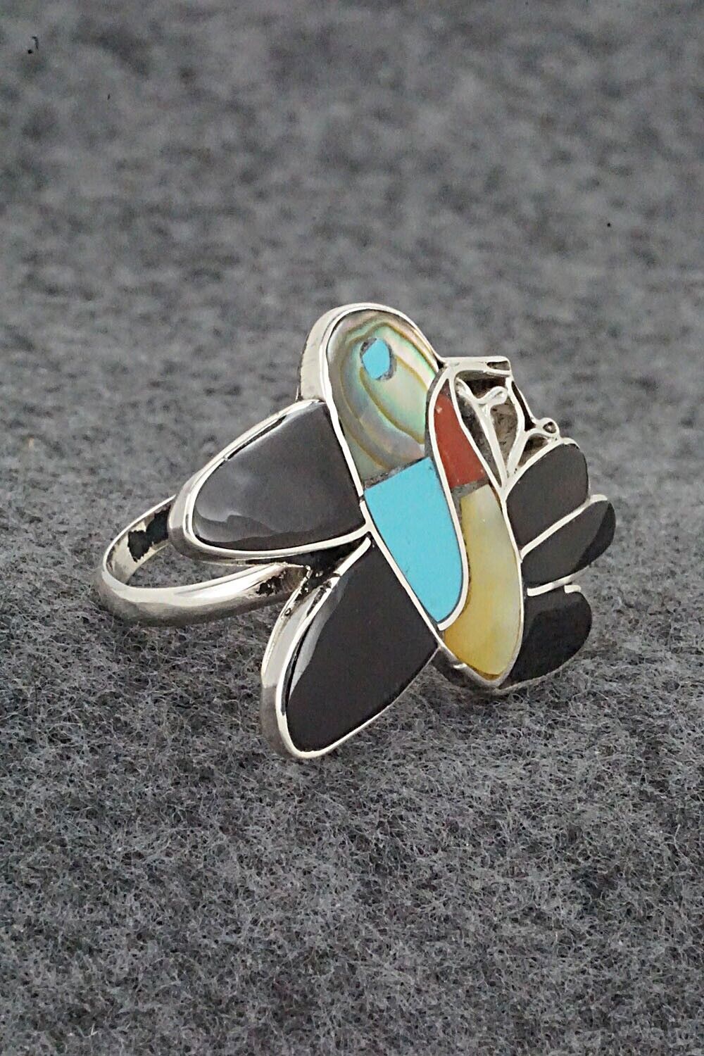 Multi Stone & Sterling Silver Ring - Lenora Gia - Size 8