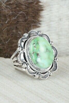 Turquoise & Sterling Silver Ring - Tom Lewis - Size 7