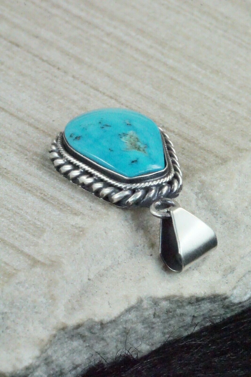 Turquoise and Sterling Silver Pendant - Sharon McCarthy