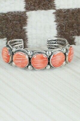 Spiny Oyster & Sterling Silver Bracelet - Rick Martinez