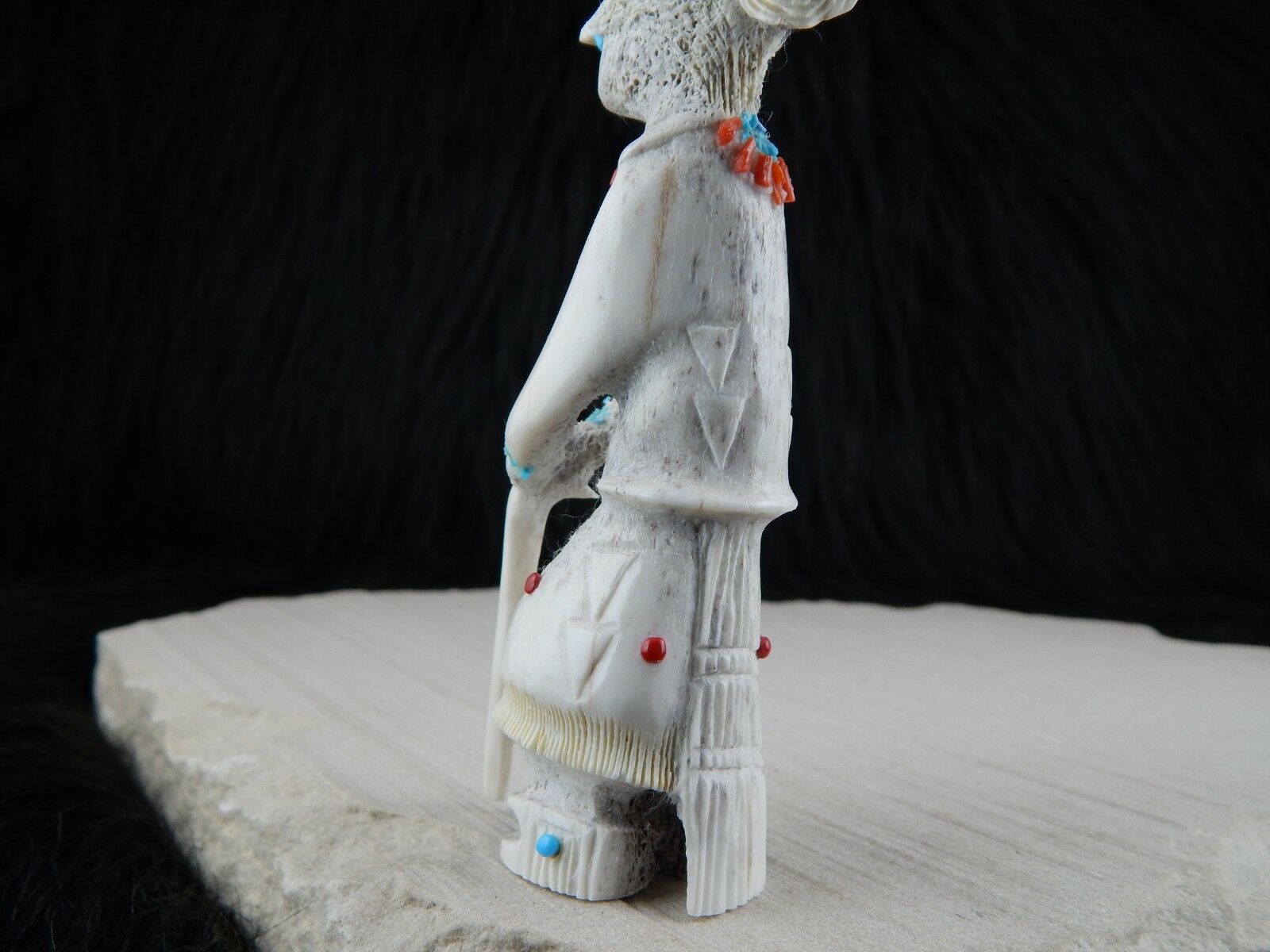 Dancer Zuni Fetish Carving - Marlon Lowsayatee - High Lonesome Trading