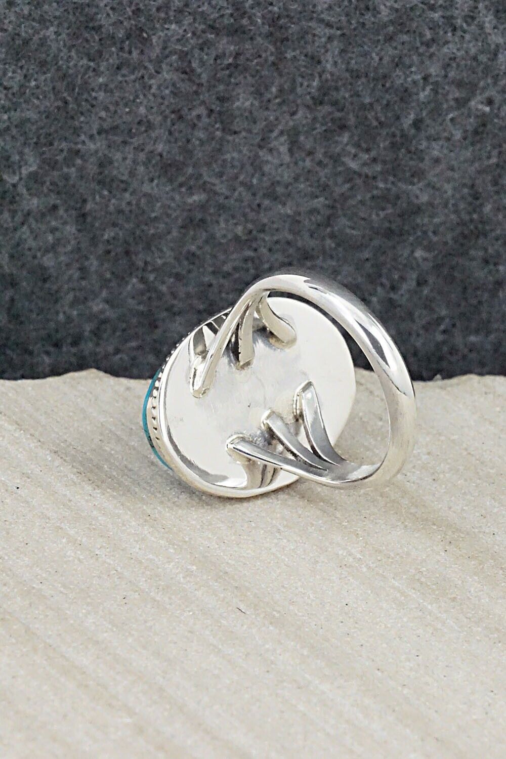 Turquoise & Sterling Silver Ring - Alice Rose Saunders - Size 8