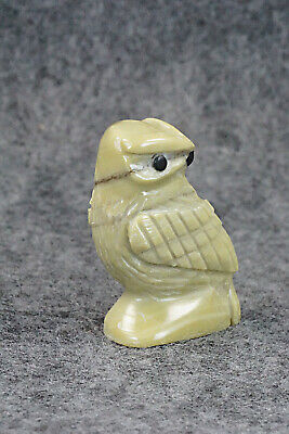 Owl Zuni Fetish Carving - Edison Bobelu