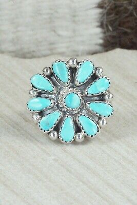 Turquoise & Sterling Silver Ring - Alicia Wilson - Size 9