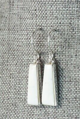 White Buffalo & Sterling Silver Earrings - Cathy Webster