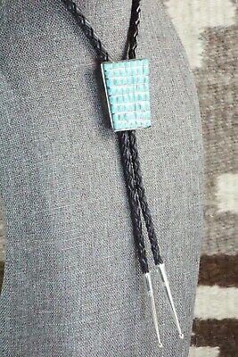 Turquoise & Sterling Silver Bolo Tie - Caroline Malani - High Lonesome Trading