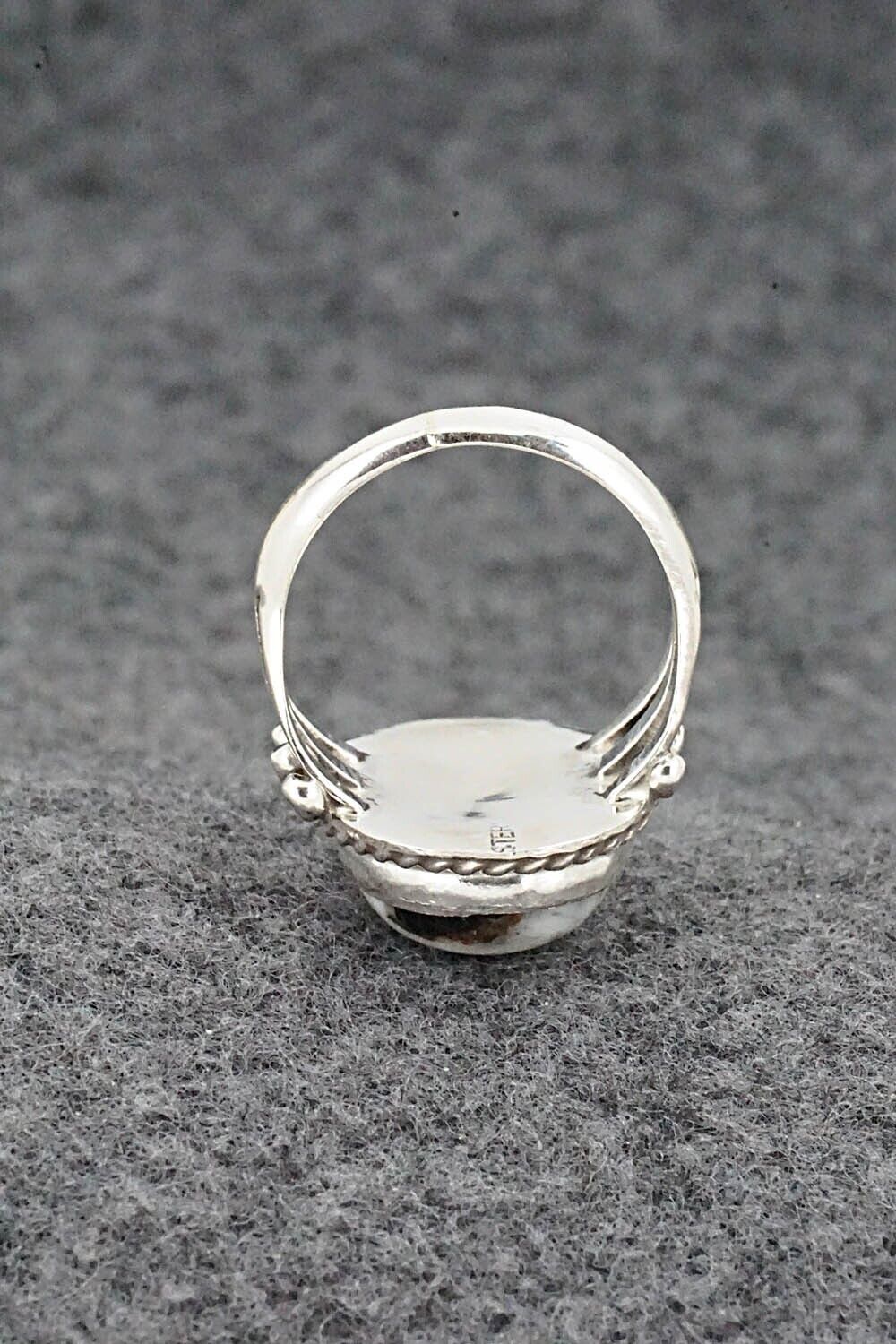 White Buffalo & Sterling Silver Ring - Grace Kenneth - Size 5
