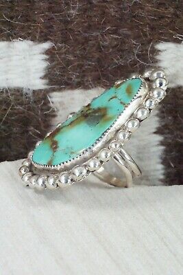 Turquoise & Sterling Silver Ring - Ray Nez - Size 7
