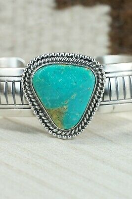 Navajo Turquoise and Sterling Silver Bracelet - Raymond Delgarito
