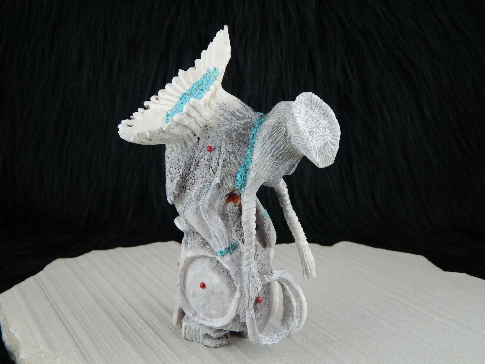 Dancer Zuni Fetish Carving - Marlon Lowsayatee - High Lonesome Trading